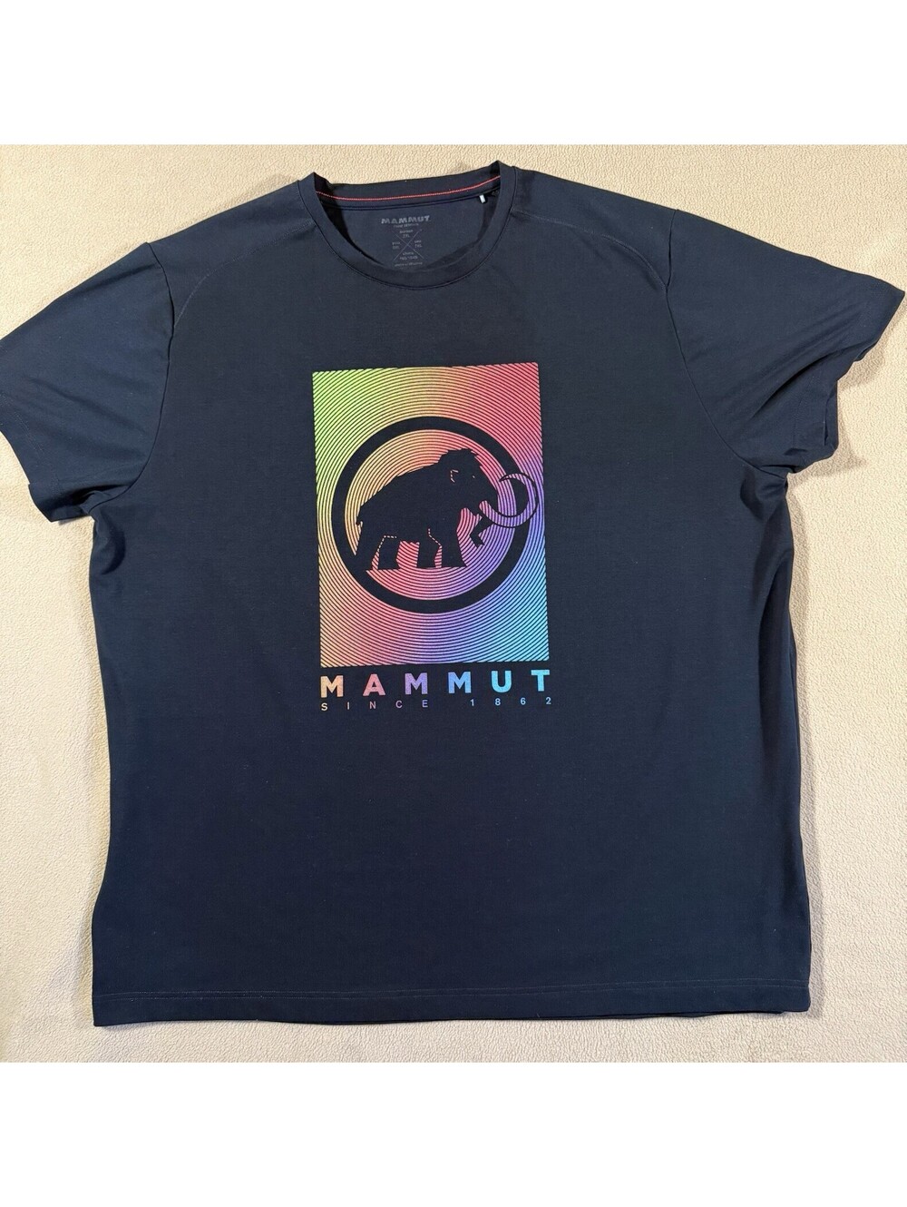 Mammut Men’s 2XL Black Short Sleeve Crew Neck Graphic Logo Print T-Shirt